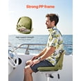 thumbnail image 3 of VEVOR Boat Seat, Low Backrest, Folding Fishing Boat Seat with Thickened Sponge Cushion & PU Polyester Fabric, Strong PP Frame, Flip Up Boat Seat for Fishing Boats, Yachts, Ships, Camouflage Color, 3 of 9