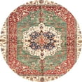 thumbnail image 1 of Ahgly Company Indoor Round Abstract Chestnut Red Abstract Area Rugs, 5' Round, 1 of 6