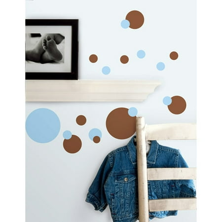 RoomMates - Blue Just Dots Peel & Stick Wall Decals