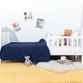 thumbnail image 2 of Ultra Soft Microfiber Down Alternative Toddler Comforter, Lightweight Machine Washable Crib Quilted Blanket, Navy Blue, 43" x 60", 2 of 5