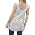 thumbnail image 2 of Solid Button Down Sleevless Top, 2 of 3