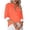 Orange-dress shirts for women, variant on Women's Button Up Shirts Roll-Up Sleeve Blouses V Neck Casual Tunic Top Solid Color Tops with Pockets