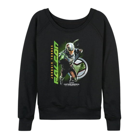 Marvel Captain America: Brave New World - Falcon JoaquÃn Torres - Women's French Terry Pullover Long Sleeve Shirt