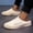 Khaki, variant on Men's Black Mesh SPORTS Letter Mule Sneakers, Breathable Slip-On Casual Shoes, Non-Slip Platform Slippers for Daily Wear