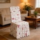 thumbnail image 1 of Funda de silla estampada | Funda de tapicería totalmente elástica para sillas de comedor de casa y hotel | Cojín de asiento de poliéster de alta elasticidad con respaldo | Blanco, 1 of 6
