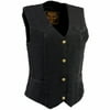 Milwaukee Leather MDL4000 Women's Black Plain Side 3 Snap Front Denim Vest 5X-Large