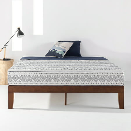 Best Price Mattress 12 Inch Classic Solid Wood Platform Bed (Best Type Of Wood For Longboards)