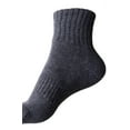 thumbnail image 2 of Lian LifeStyle Unisex Children Girl's Boy's 3 Pairs Low Crew Cushioned Sports Socks Solid JH0105 L 12Y-15Y (Grey), 2 of 2