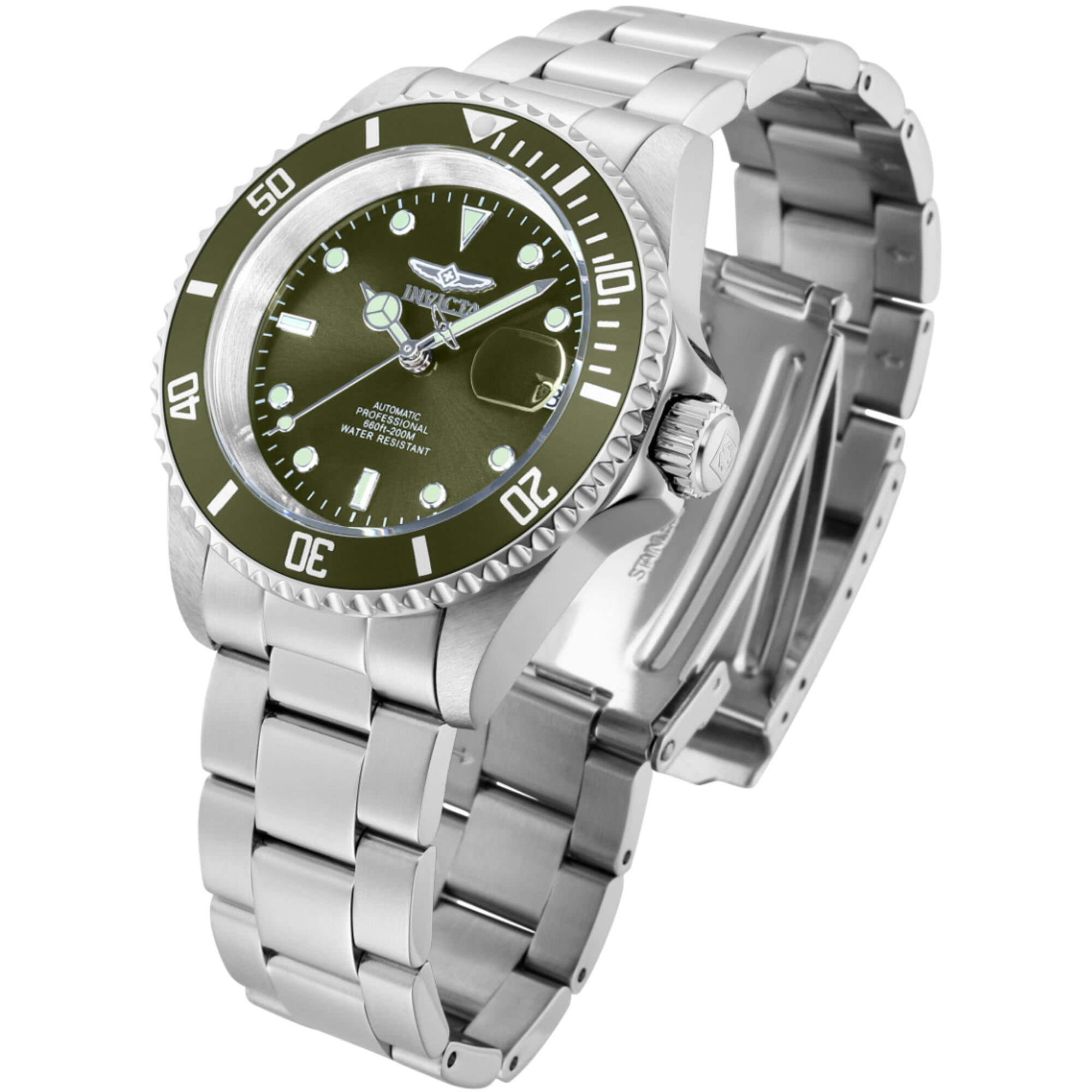 Invicta Men's Pro Diver Green Dial Watch - 35690