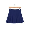 thumbnail image 2 of pda , mini cremallera deportiva para mujer, atlética, de cinturo , para , yoga, ropa para deportiva, pantalones cortos cómodos par marino Yinane Mini faldas de cintura alta, 2 of 6