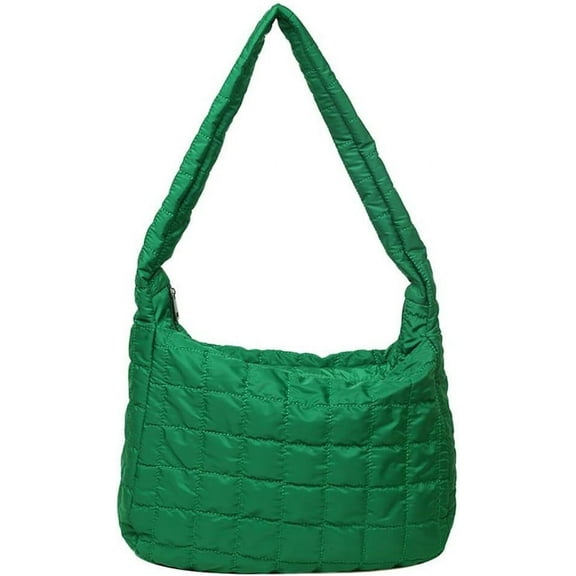 CAILDANL Women's Quilted Shoulder Bag Padded Tote Bag Large Capacity Hobo Purse Lightweight Nylon Padding Handbag