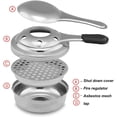 thumbnail image 2 of Estufa de alcohol de 2 piezas, acero inoxidable portátil, quemador de alcohol de fondue desmontable no tóxico JAMW Sencillez, 2 of 5