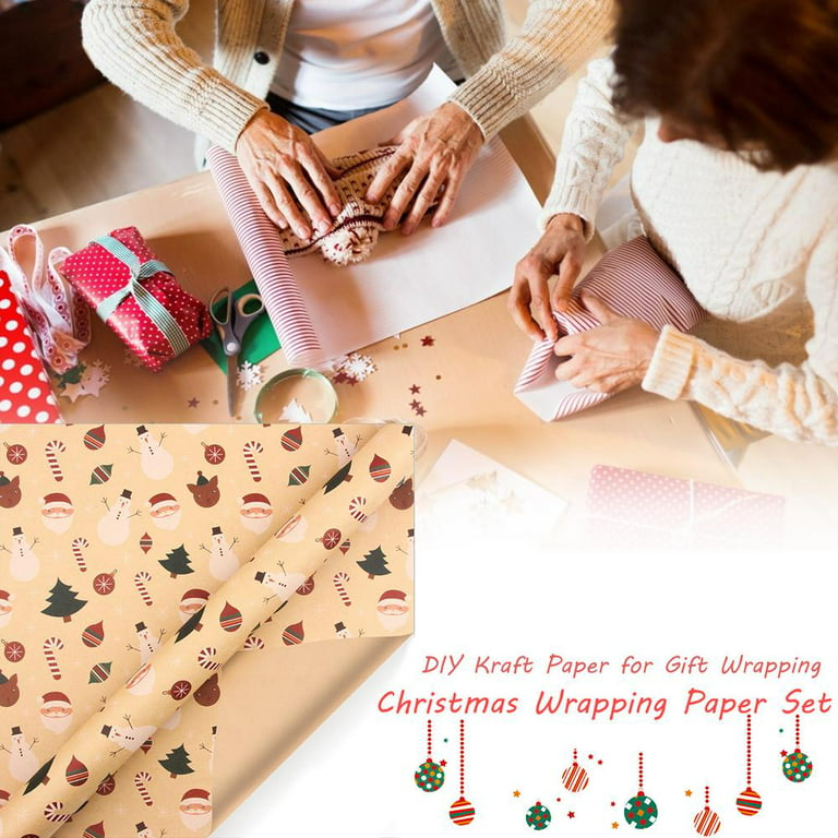 Current Christmas Script Jumbo Rolled Multi-color Paper Gift Wrap Paper, 67  sq ft. 