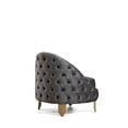 thumbnail image 2 of Newboti Chair with Fabric button-tufted velvet upholstery Finish in Grey 462917023665485, 2 of 6