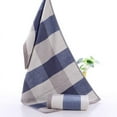thumbnail image 1 of Nvzi 3 toallas de mano de gasa de algodón para el hogar, de algodón suave, súper suave y muy absorbentes, para ducha, piscina, toalla de mano de 13,39 x 29,53 pulgadas (azul), 1 of 5