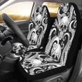 thumbnail image 2 of ABPHQTO Juego de 2 fundas de asiento de coche Vintage Sugar Skull Universal Auto Asientos delanteros Protector para coche, SUV Sedan, camión, 2 of 3
