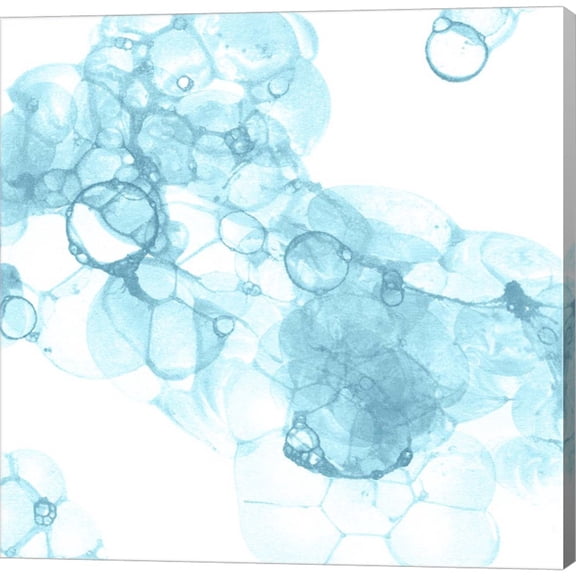 Great Art Now Bubble Square Aqua IV by Kelsey Wilson, Canvas Wall Art, 24W x 24H