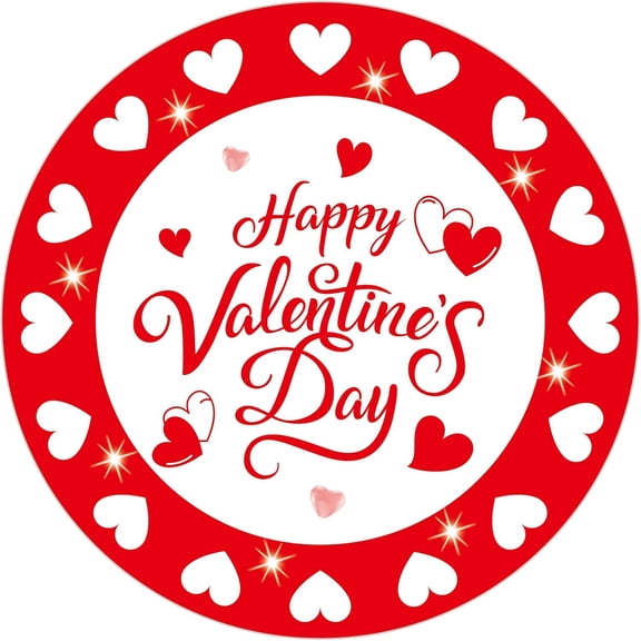 72 PCS Valentine's Day Tags Stickers, Red Love Stickers, Adhesive for Gift Envelope Seal Decoration Tags