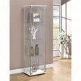 thumbnail image 2 of Pemberly Row Rectangular 4-shelf Glass Curio Cabinet White and Clear, 2 of 5