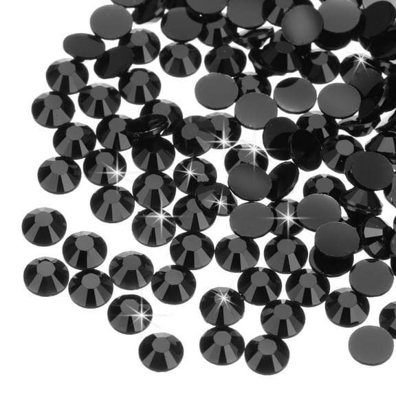Uxcell 16000 Pcs Black Resin Flatback Rhinestone SS16 4mm Resin Non Hotfix Rhinestones for Crafts DIY Design