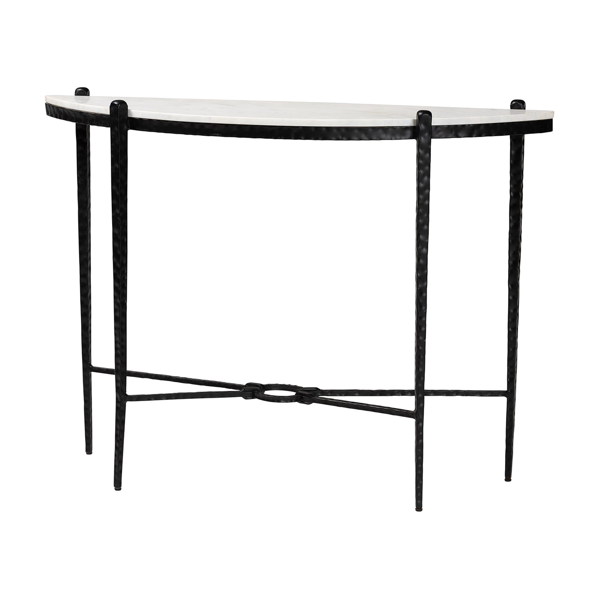 Baxton Studio Caledon Modern Console Table, Marble White