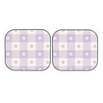 thumbnail image 7 of Kll Floral Purple Buffalo Plaid Windshield Sun Shade 2-Piece Foldable Car Front Window Sunshade For Most Sedans Suv Truck- Medium, 7 of 7