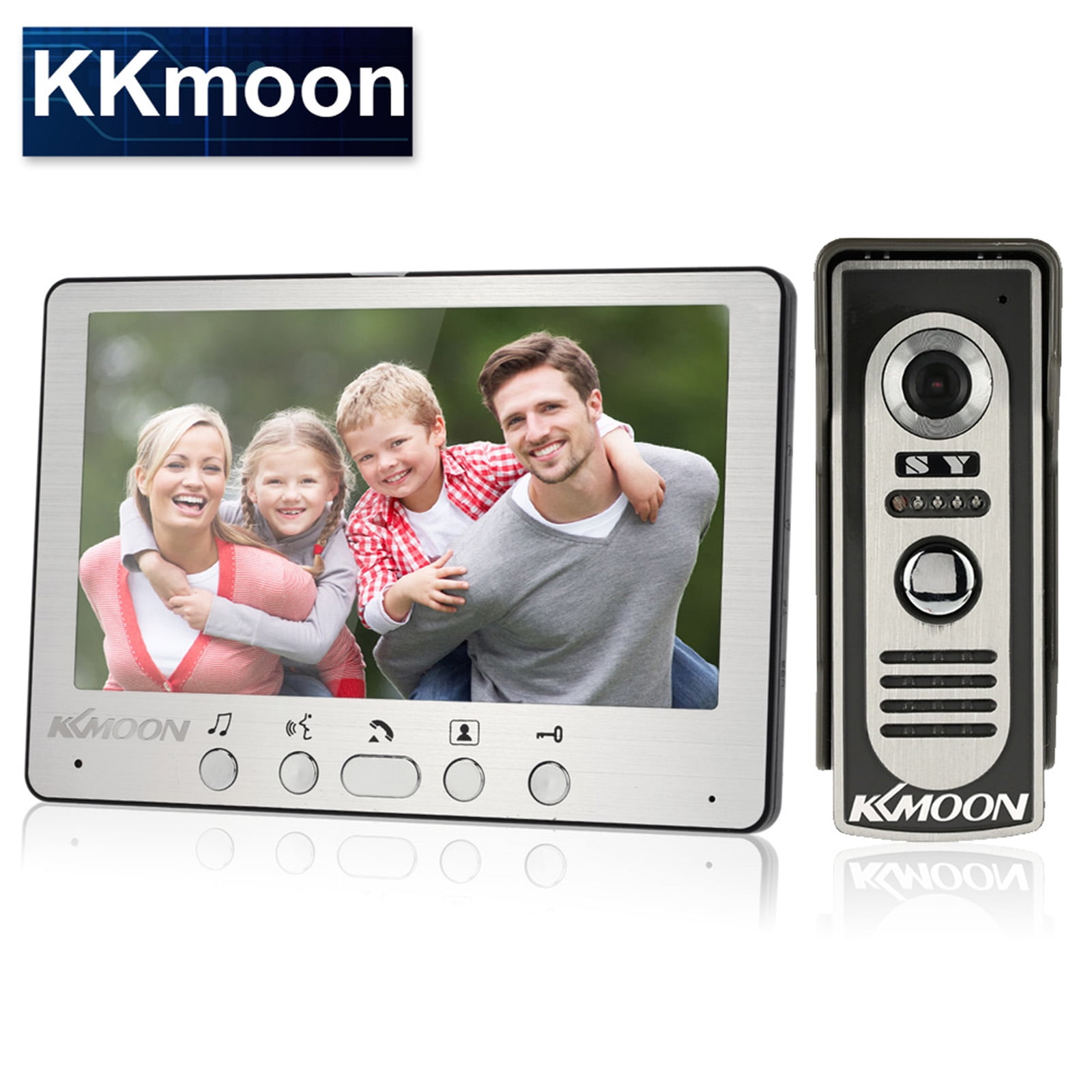 KKMOON 7" LCD Video Door Phone Intercom Doorbell IR Night Vision Home Security 
