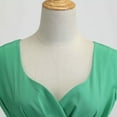 thumbnail image 4 of 2025 Clearance! Clearance under $5 asdoklhq Womens Plus Size Clearance Dresses,Women's 1950s Retro Dress Short Sleeve Vintage Swing Dress, 4 of 8