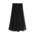 thumbnail image 2 of KOMOO Women Mesh Layered Midi Skirts Elastic High Waist Pleated Tulle Skirt Tutu A-line Midi Skirt, 2 of 4