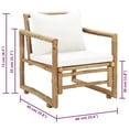 thumbnail image 4 of vidaXL Chaises de Jardin 2 Pcs avec Coussins et Oreillers Bambou, 4 of 5