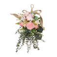 thumbnail image 4 of Guirnalda de flores artificiales de eucalipto y crisantemo para decoración del hogar, 40 cm Rosa, 4 of 9