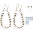 thumbnail image 1 of Ensemble de 2 Attaches de Rideau en Perles de Bois, Attaches de Rideau Boho, Crochets d'Attache de Rideau en Corde de Bois, Attaches de Rideau de Ferme, Support de Rideau, Attaches de Rideau Drapé Perles, 1 of 7