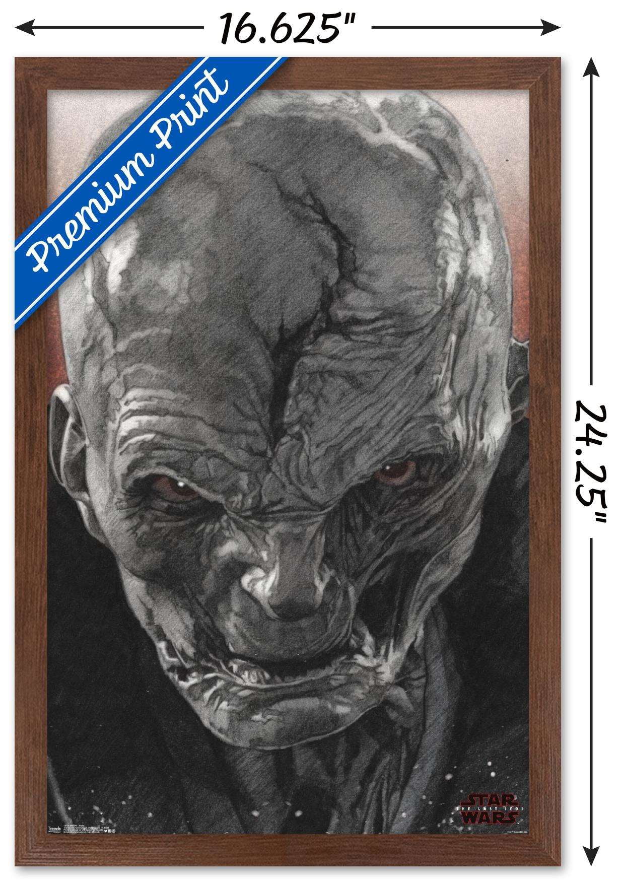 Star Wars: The Last Jedi - Snoke Wall Poster, 14.725" x 22.375", Framed