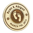 thumbnail image 2 of 20 Custom Engraved Wooden Magnet Rustic Wedding Save the Date Wooden Magnet Personalized Gift, 2 of 2