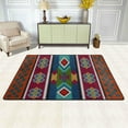 thumbnail image 2 of SKYSONIC 72x48in Embroidery Colorful Theme Area Rug, Non-Slip Floor Carpet for Indoor Living Dining Room and Bedroom Area, 2 of 7