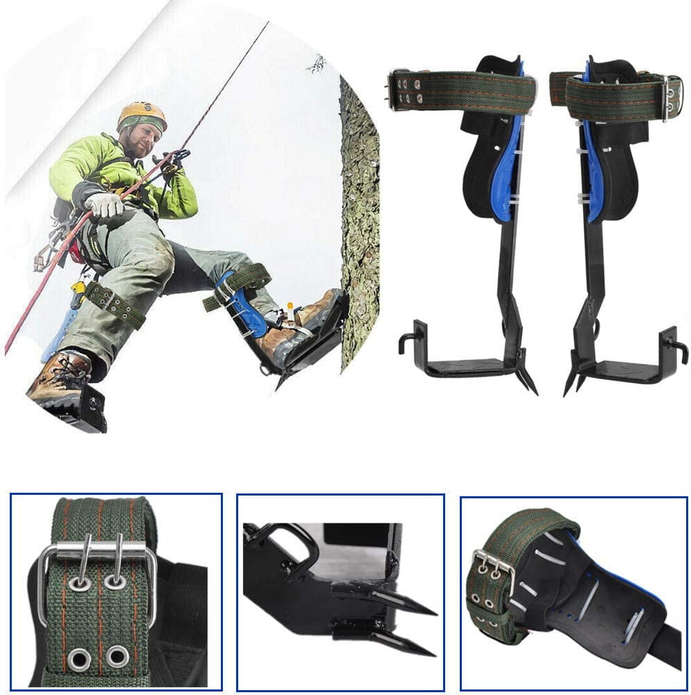 Details about   Portable Tree Climbing Climbers Tool Spike Hooks 2 Gears with Safety Belt US CE 