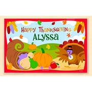 Happy Thanksgiving Personalized Placemat, Laminated, 18" x 12"