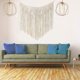 thumbnail image 3 of Macramé para colgar en la pared, tapiz tejido, arte tejido moderno y elegante, decoración del hogar hecha a mano, decoración de pared con cuentas para bodas, dormitorios, salas de estar (93 x 96), 3 of 5