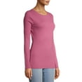 thumbnail image 4 of Time and Tru Women's Long Sleeve Rib T-Shirt, 4 of 7