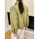 thumbnail image 5 of Chaqueta corta de cuero genuino para motocicleta para mujer, primavera otoño 2024, tendencia elegante, cuello alto, cremallera, abrigo de piel de oveja real para motorista, 5 of 5