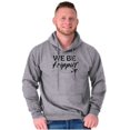 thumbnail image 3 of Funny We Be Trippin Airplane Travel Unisex Plus Fleece Graphic Hoodie Brisco Brands 2X, 3 of 6