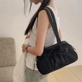 thumbnail image 5 of SPEKSEE Women Stylish Nylon Handbag Solid Color Shoulder Bag Large Capacity Bowknot Armpit Bag Travel Dating Shopping Bag, 5 of 18