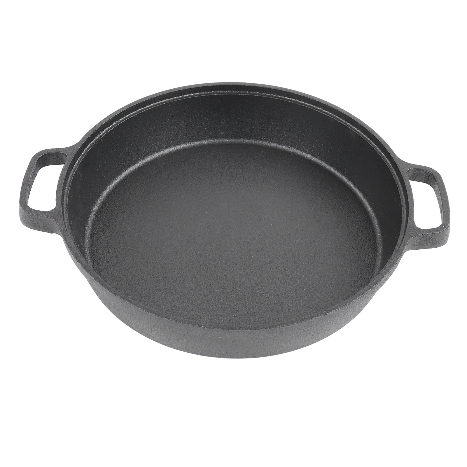 Cast Iron Pot Dual Loop Handle 25cm Uncoated Dutch Oven Flat