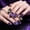 C, variant on Halloween Press On Nails Medium Oval,Witch Potion Resin Fake Nails,Purple Green Galaxy Star Glitter Stick On False Nails, 30Pcs Reusable Wearable Nail Tips for Women Spooky Cosplay Holiday Manicure