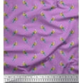 thumbnail image 1 of Soimoi Modal Satin Fabric Dot & Parrot Bird Printed Fabric 1 Yard 42 Inch Wide, 1 of 3