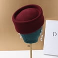 thumbnail image 3 of Vjnyvs Vintage Pillbox Hat for Women Elegant Top Hat Retro French Wool Fascinator Base Wedding Derby Church Party Hat Winter Cocktail Party Fedora, 3 of 7