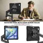 Case for iPad Air 13 inch M4 2026 M3 2025 M2 2024, iPad Pro 12.9 inch 6th 5th 4th 3rd Gen Shockproof Cover with Stand & Pencil Holder & VESA Mounting Holes 75mm * 75mm