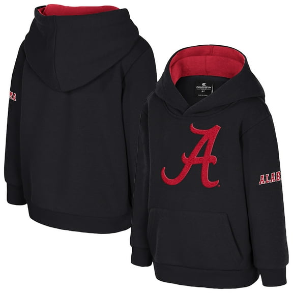 Toddler Colosseum  Black Alabama Crimson Tide Big Logo Volume Fleece Pullover Hoodie