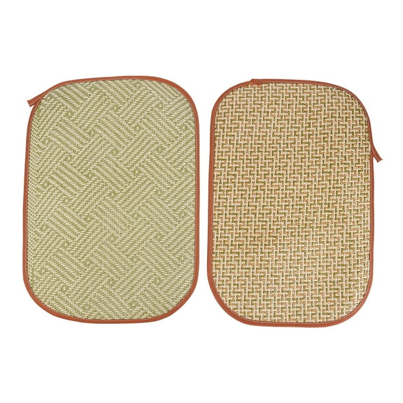 WSTEER 2Pcs Rabbit Grass Mat Woven Bed Mat Cushion Bunny Cooling Mat for Small Animals