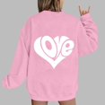 thumbnail image 4 of Xixinqiwan Valentines Day Sweatshirt for Women,Women's Round Neck Raglan Sleeves Long Sleeved Valentine's Day Love Printed Top Sweater, 4 of 4